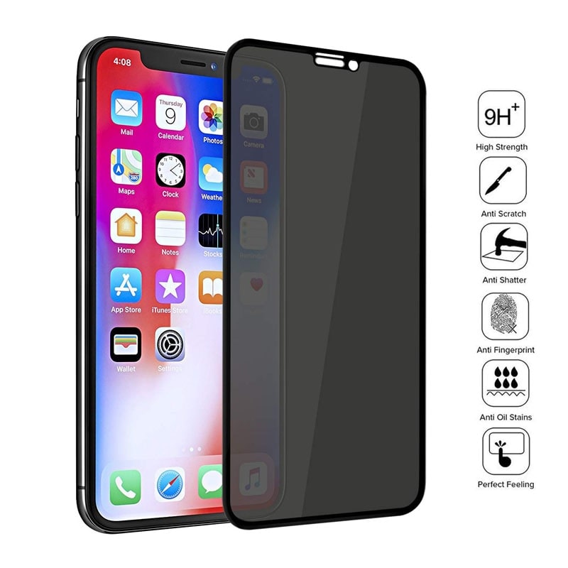 Protector Pantalla Privacidad Full 3D Negra Cristal Templado iPhone 15 Plus